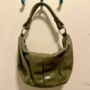 HOBO brand leather purse, olive green